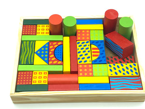 Kids Wooden Blocks 40 pcs- Rec. Age: 24 months+