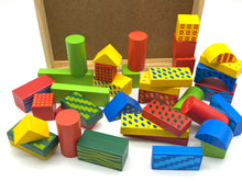 Load image into Gallery viewer, Kids Wooden Blocks 40 pcs- Rec. Age: 24 months+
