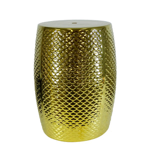 Stool Gold color ceramic garden stool