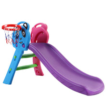 Load image into Gallery viewer, Keezi Kids Slide with Basketball Hoop Outdoor Indoor Playground Toddler Play
