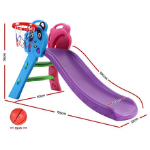 Load image into Gallery viewer, Keezi Kids Slide with Basketball Hoop Outdoor Indoor Playground Toddler Play
