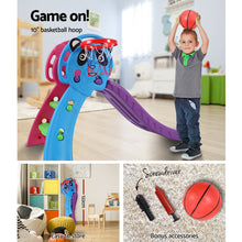 Load image into Gallery viewer, Keezi Kids Slide with Basketball Hoop Outdoor Indoor Playground Toddler Play
