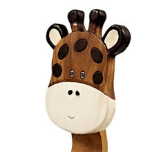 Load image into Gallery viewer, Children’s wooden chair Giraffe themed with solid backrest
