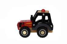 Load image into Gallery viewer, Wooden Red Tractor Truck Toy_farm play
