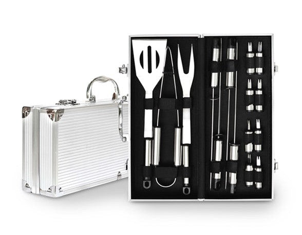 Fathers Day Gift Men's Republic 16 Piece BBQ Set in Aluminium Case