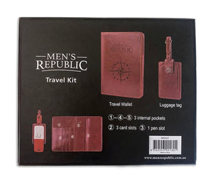 Men's Republic Travel Wallet & Luggage Tag Set