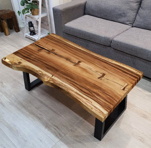 Coffee Table 1.2m (120cm) Hand carved from Acacia tree (Saur Wood)-designed by nature.