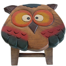 Load image into Gallery viewer, Kids Chair Wooden Stool Animal OWL Theme Children’s Chair and Toddlers Stepping Stool.
