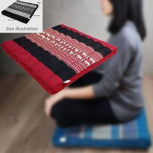 Load image into Gallery viewer, Thai kapok cushion Meditation Cushion Square RED.
