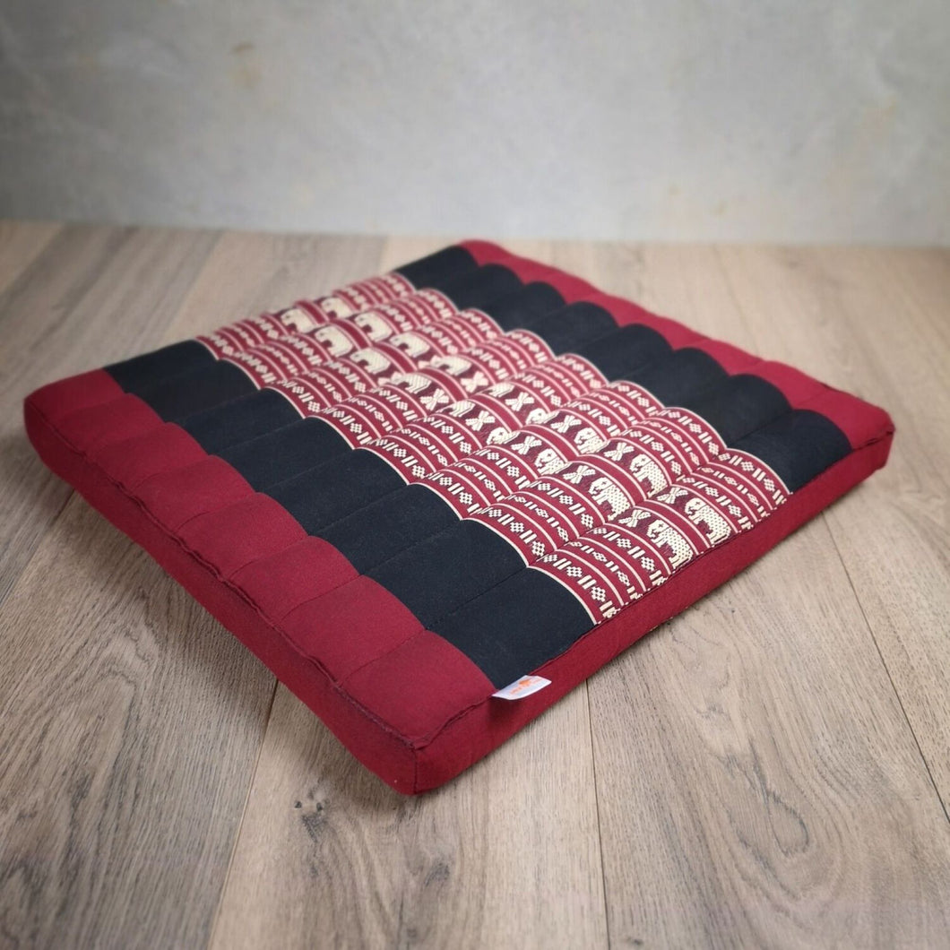 Thai kapok cushion Meditation Cushion Square RED.