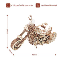 Load image into Gallery viewer, Model 3D Wooden Motorbike Cruiser  Scale:1:32 Puzzle Assembly Model Building Kits for Teens, Adults from 13 to 99 years
