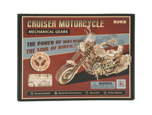 Load image into Gallery viewer, Model 3D Wooden Motorbike Cruiser  Scale:1:32 Puzzle Assembly Model Building Kits for Teens, Adults from 13 to 99 years
