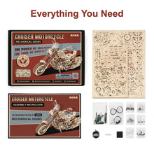 Load image into Gallery viewer, Model 3D Wooden Motorbike Cruiser  Scale:1:32 Puzzle Assembly Model Building Kits for Teens, Adults from 13 to 99 years
