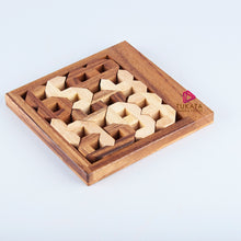 Load image into Gallery viewer, Tricky Numbers, Bamboo Puzzle brain teaser puzzle, wood, handmade 3D puzzle-sort into correct order
