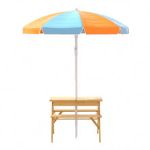 Load image into Gallery viewer, Keezi Kids Outdoor Table and Chairs Picnic Bench Set Umbrella Water Sand Pit Box
