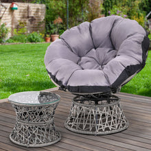 Load image into Gallery viewer, Gardeon Outdoor Papasan Chairs Table Lounge Setting Patio Furniture Wicker Grey
