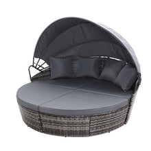 Load image into Gallery viewer, Gardeon Outdoor Lounge Setting Patio Furniture Sofa Wicker Garden Rattan Set Day Bed Grey
