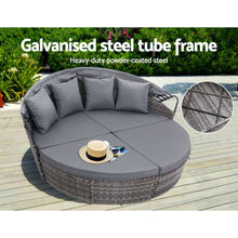 Load image into Gallery viewer, Gardeon Outdoor Lounge Setting Patio Furniture Sofa Wicker Garden Rattan Set Day Bed Grey
