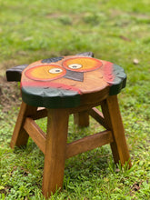 Load image into Gallery viewer, Kids Chair Wooden Stool Animal OWL Theme Children’s Chair and Toddlers Stepping Stool.
