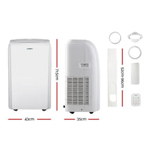 Load image into Gallery viewer, Devanti Portable Air Conditioner Cooling Mobile Fan Cooler Remote Window Kit White 3300W
