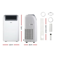 Load image into Gallery viewer, Devanti Portable Air Conditioner Cooling Mobile Fan Cooler Dehumidifier Window Kit White 3300W
