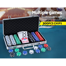 Load image into Gallery viewer, Poker Chip Set 300PC Chips TEXAS HOLD'EM Casino Gambling Dice Cards
