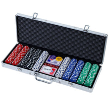 Load image into Gallery viewer, Poker Chip Set 500PC Chips TEXAS HOLD'EM Casino Gambling Dice Cards
