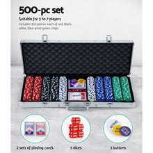 Load image into Gallery viewer, Poker Chip Set 500PC Chips TEXAS HOLD'EM Casino Gambling Dice Cards
