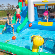 Load image into Gallery viewer, Olympic Sports Inflatable Play Centre Slide &amp; Splash Inflatable children&#39;s outdoor party fun
