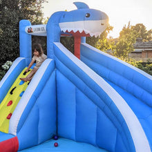 Load image into Gallery viewer, Inflatable Sharky Slide &amp; Splash Inflatable-children&#39;s outdoor party fun
