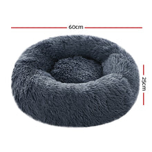 Load image into Gallery viewer, Pet bed Dog Cat Calming Pet bed Small 60cm Dark Grey Sleeping Comfy Cave Washable
