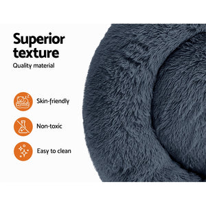 Pet bed Dog Cat Calming Pet bed Small 60cm Dark Grey Sleeping Comfy Cave Washable