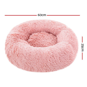 Pet bed Dog Cat Calming Pet bed Small 60cm Pink Sleeping Comfy Cave Washable