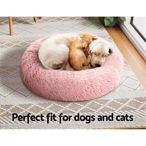 Pet bed Dog Cat Calming Pet bed Small 60cm Pink Sleeping Comfy Cave Washable