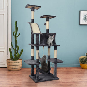 i.Pet Cat Tree 171cm Trees Scratching Post Scratcher Tower Condo House Furniture Wood-7