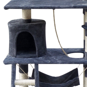 i.Pet Cat Tree 141cm Trees Scratching Post Scratcher Tower Condo House Furniture Wood-6