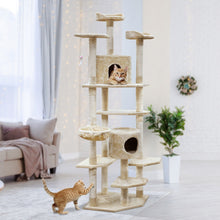 Load image into Gallery viewer, i.Pet Cat Tree 203cm Trees Scratching Post Scratcher Tower Condo House Furniture Wood Beige-7
