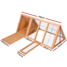Load image into Gallery viewer, Rabbit Hutch Wooden Chicken Coop Pet Hutch 119cm x 51cm x 44cm
