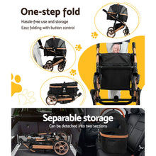 Load image into Gallery viewer, i.Pet Pet Dog Stroller Pram Large Cat Carrier Travel Pushchair Foldable 4 Wheels-5
