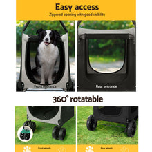 Load image into Gallery viewer, i.Pet Pet Dog Stroller Pram Large Carrier Cat Travel Foldable Strollers 4 Wheels-6
