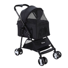 Load image into Gallery viewer, Pet Pet Stroller Dog Carrier Foldable Pram 3 IN 1 Middle Size Black
