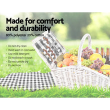 Load image into Gallery viewer, Alfresco 2 Person Picnic Basket Vintage Baskets Outdoor Insulated Blanket
