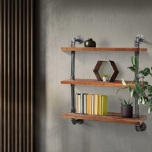 Load image into Gallery viewer, Artiss Display Shelves Wall Brackets Bookshelf Industrial DIY Pipe Shelf Rustic
