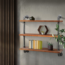 Load image into Gallery viewer, Artiss Display Wall Shelves Industrial DIY Pipe Shelf Brackets Rustic Bookshelf

