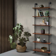 Load image into Gallery viewer, Artiss Rustic Wall Shelves Display Bookshelf Industrial DIY Pipe Shelf Brackets
