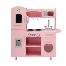 Load image into Gallery viewer, Kids Wooden Kitchen Pretend Play Sets Food Cooking Toys Children Pink
