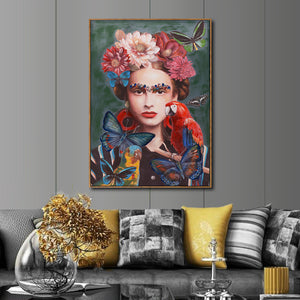 Wall art canvas framed print 60 x 90 cm Flora Frida