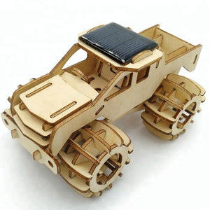 Model kit  4 x 4 Truck Car Solar powered 3D Ply Wood -craft kit with MOTOR (solar or battery).