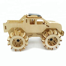 Load image into Gallery viewer, Model kit  4 x 4 Truck Car Solar powered 3D Ply Wood -craft kit with MOTOR (solar or battery).
