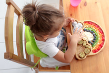 Load image into Gallery viewer, Toddlers mealtime Plate 100% sustainable bamboo-Rainbow Plate with Suction
